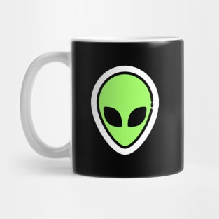 Alien Face // Line Art Sticker Mug